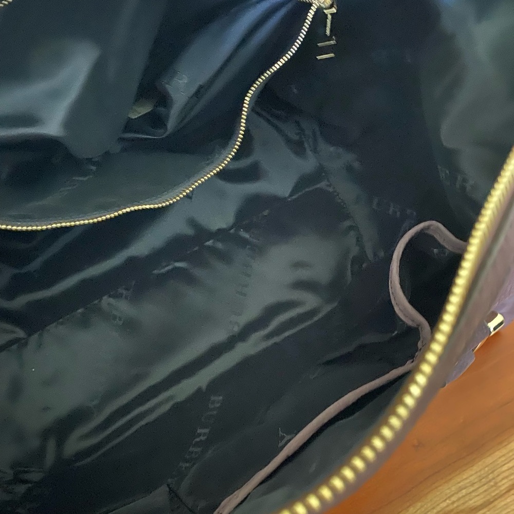 Burberry Kirley Satchel + Wallet Brown Cow Grain Pebbled Leather - Picture 8 of 16